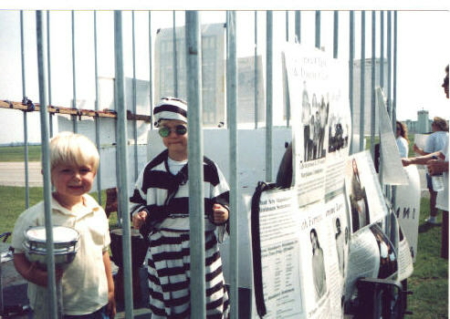 CELLING OUR YOUTH demonstrated by Josh and Justus...Photo by Jodi James