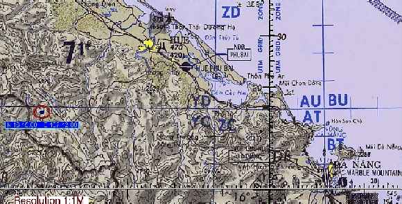 Crash site located in red circle