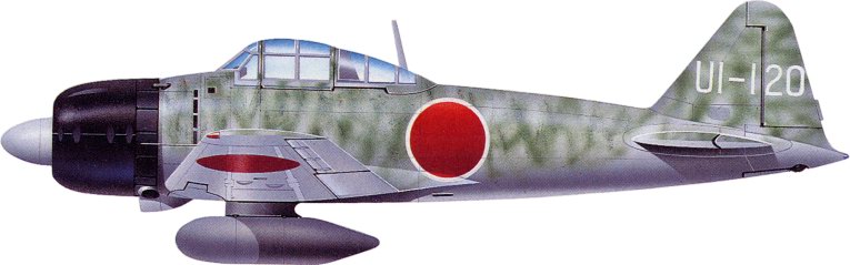 A6M3 Zero of 251st. Kokutai, operating from Formosa, November 1942 - reproduced with thanks from Green & Swanborough 'The Complete Book of Fighters' (Greenwich Editions)