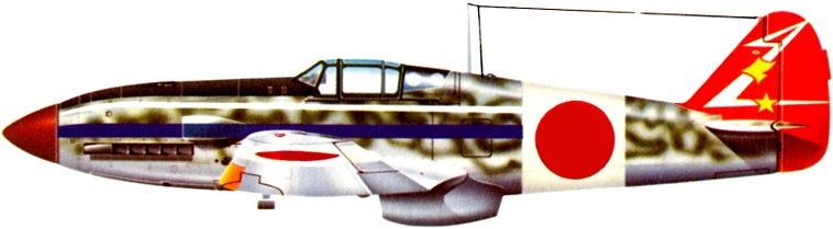 Ki-61-IIb Hien in the markings ot the 244th. Sentai 2nd Chutai (Tokyo Defence Area, 1945)