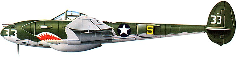 P-38F-5 of 347 Fighter Group based on Guadalcanal in 1943