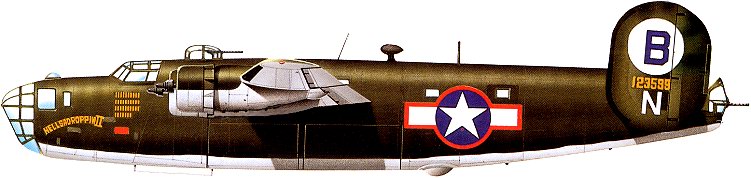 B-24D of 93rd Bomb Group, based at Hardwick, England in 1943