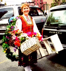 Cathie Springer after a performance
