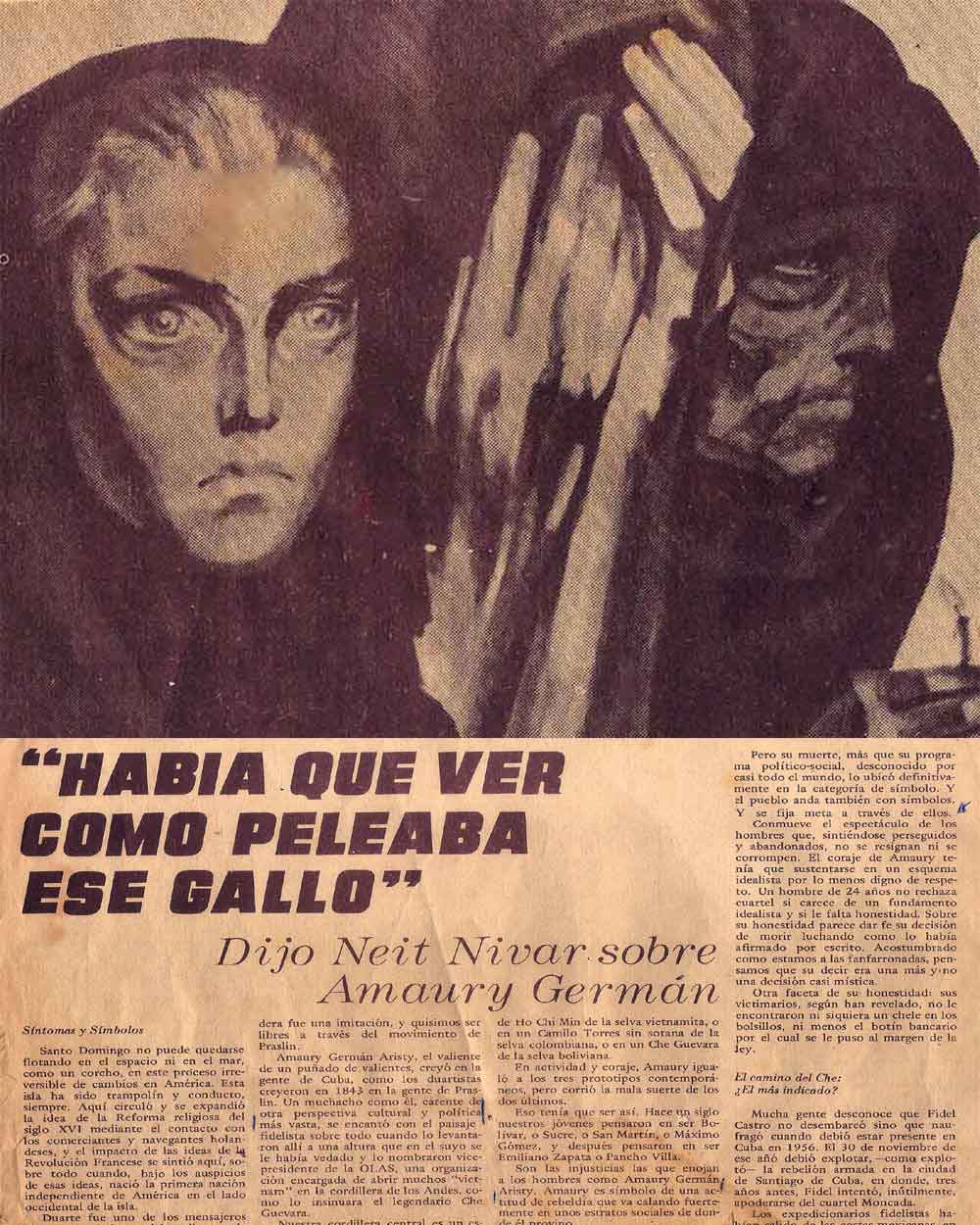 "Art as Sub-Realist  symptoms and symbols of the "Way to death but Together . " - .d:Analysis d:form causes and effects of Combat 12 January of the year 1972. -By: Magazine renewal year 1972. © . (x) Gregory Garcia Castro and Julio Cesar Martinez. -data transfer. Logistical Workshops "clappers" 2013rd- .format on the Web: 8 x 10.