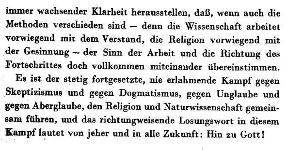 Conclusion of Planck's lecture