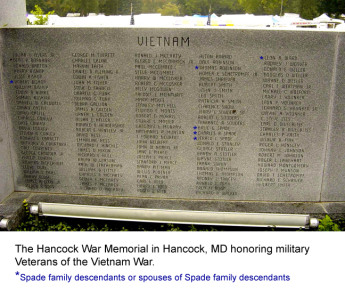 Hancock War Memorial - Vietnam Veterans