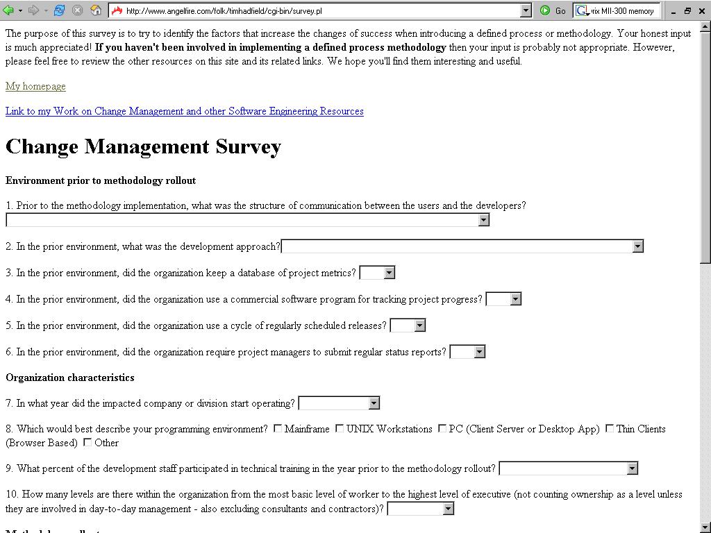 Perl Generated Survey Example