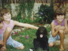 Two sisters and our old dog