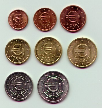 Anverso de los euros de Churriana a tamao real