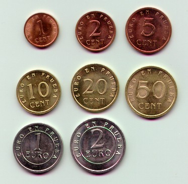 Reverso de los euros de Churriana a tamao real