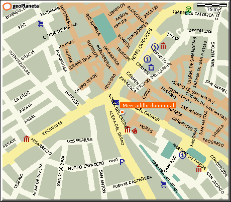 Ubicaci�n del Mercadillo dominical