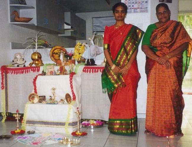 Amma & Raji during Navratri