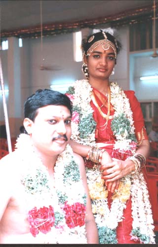 A snap just after the wedding