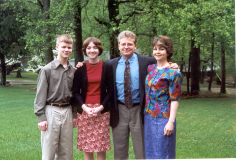 me, my sister Brittany, Dad, Mom, on easter this year
