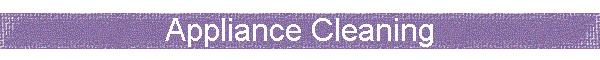 Appliance Cleaning