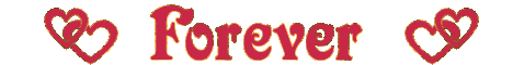 The word Forever with hearts either side of it