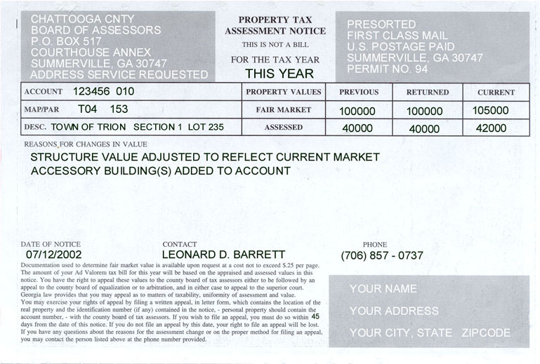 Chattooga County Property Assessors site