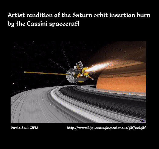 cassini fires rocket