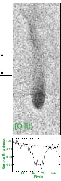 cometary knot in N II