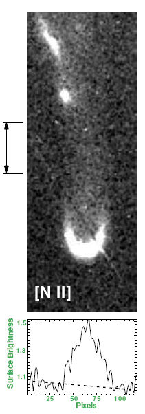 cometary knot in O III