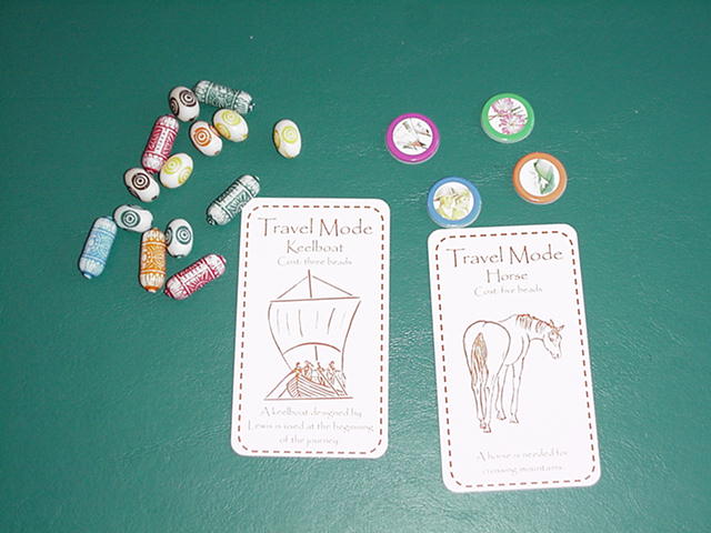 beads, charms, and travel mode cards