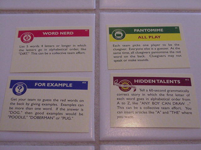 subject cards