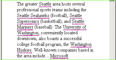 Contrived example of IE6 Smart Tags in action