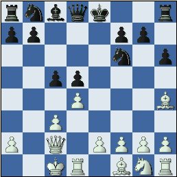  Analysis Diagram # 2.)  The position in the game if White had tried a different ninth (9th) move.  (But White's game is not enviable!)  (keres-botvin_rp_1-2.jpg, 21 KB) 