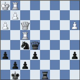   The actual game position after 34. Qf3. Moshe asks for a draw.  (my-bg_2_d-11.jpg, 17 KB)      