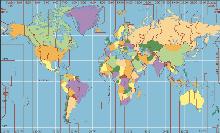 Map of World Time Zones