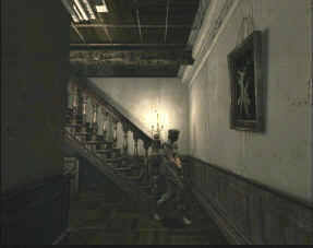 Jill Valentine walking trought the mansion