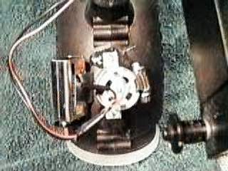 Top view of agitator motor