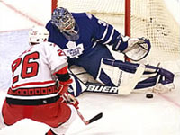 Erik Cole can't get it past Cujo