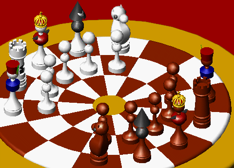 Initial Position of the Pieces on the Board