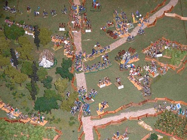 the Union Swept away the Rebs defending the crossroads and have flanked Bloody lane.