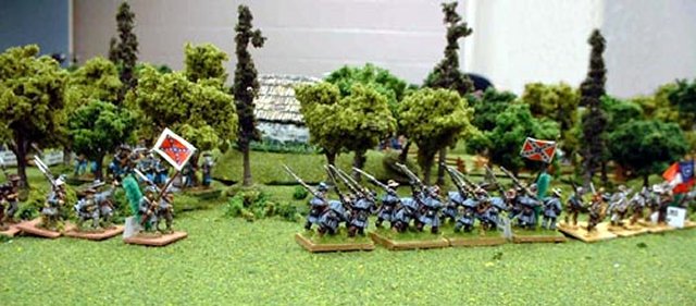 Even from inside and behind the West woods, Dunker Church in the background