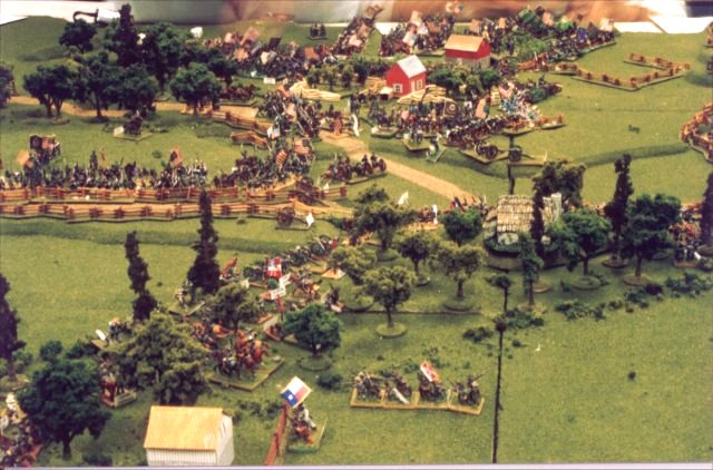 The rebels rush more troops into the west woods.