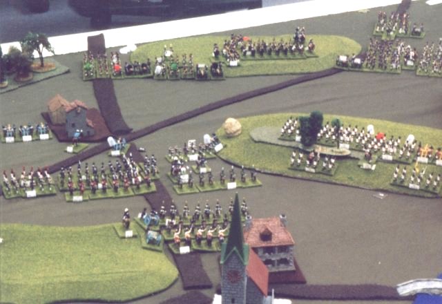 French forces crossing  McPherson's ridge.