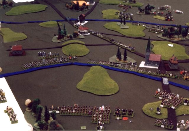 French Forces coming down Hiedelberg road, The union forces line up at the line of Rock Creek