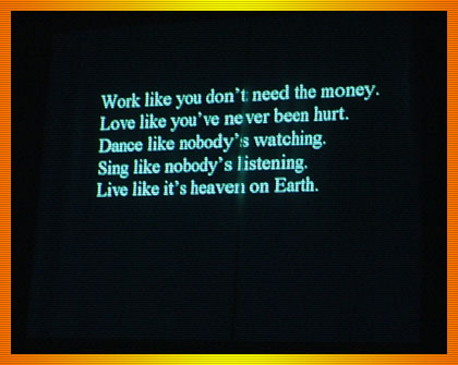 Work, Love, Dance, Sing, Live