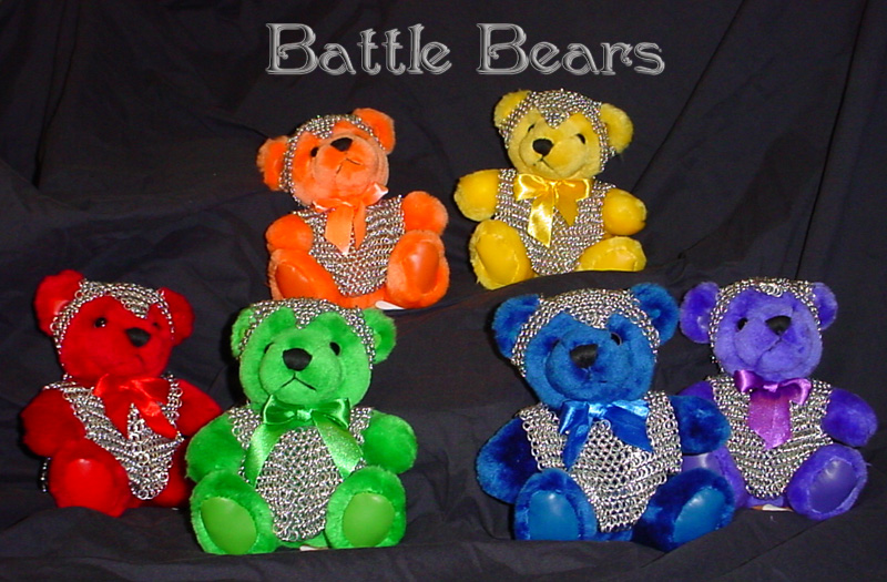The Battle Bears sit at 6 and 1/2 inches tall. Basic Euro 4in1 weave