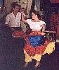 Saghirah peforming "Kula Cafe" Latin piece at Terezka's Hafla (wearing her "blood, sweat and tears" skirt - a few tears and one sewing machine later...) - Sydney, July 1999