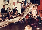 Saghirah performs her 6 metre Saari piece at Terezka's Hafla - Sydney, July 1999