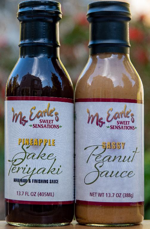 Ms. Earle's Citrus BBQ Sauce w/ Aged Balsimic, Sassy Peanut Sauce & Pineapple Sake Teriyaki