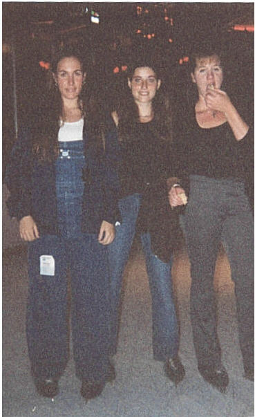 Andrea, Stacey and myself ice skating in 1999