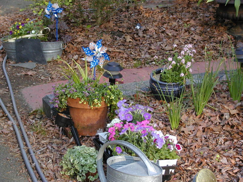 Grouping of containers by the back door