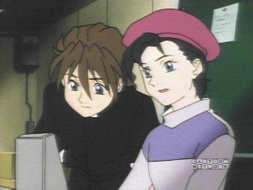 Hilde and Duo at the computer......