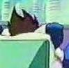 This is a sweet picture of Vegeta kicking back and relaxing, aww, look at his tiny legs! ^_^ I love this one, hehe. 