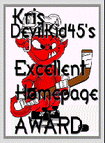Kris DevilKid45's Excellent Homepage Award - 9/13/98