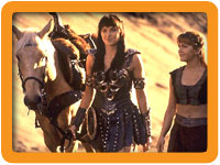Argo the horse with Xena and Gabrielle